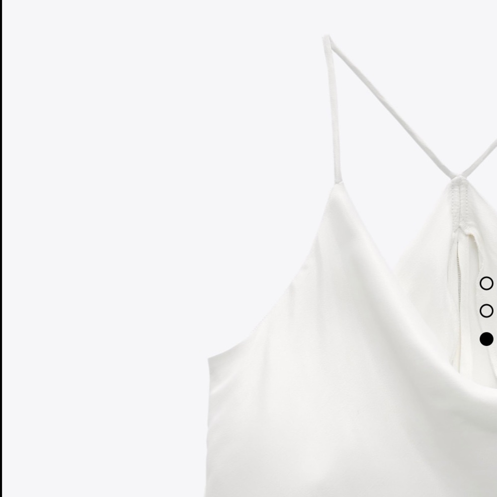 Satin Camisole Oyster White — Zara - Picture 3 of 3